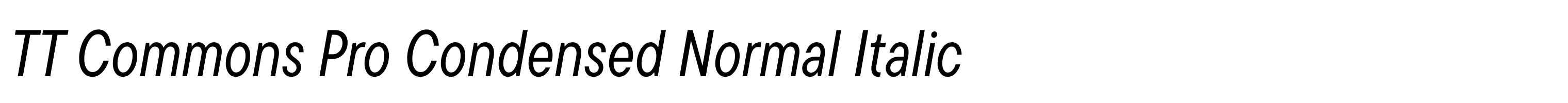 TT Commons Pro Condensed Normal Italic